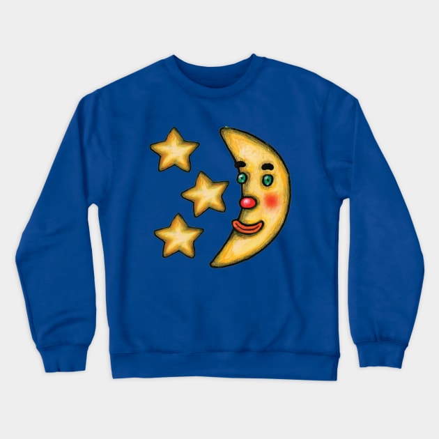 Moon and Stars Crewneck Sweatshirt by Parakeet Moon